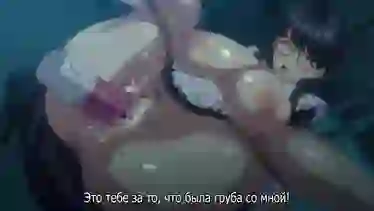 Заливают спермой хентай горничную, обладающую гигантскими буферами